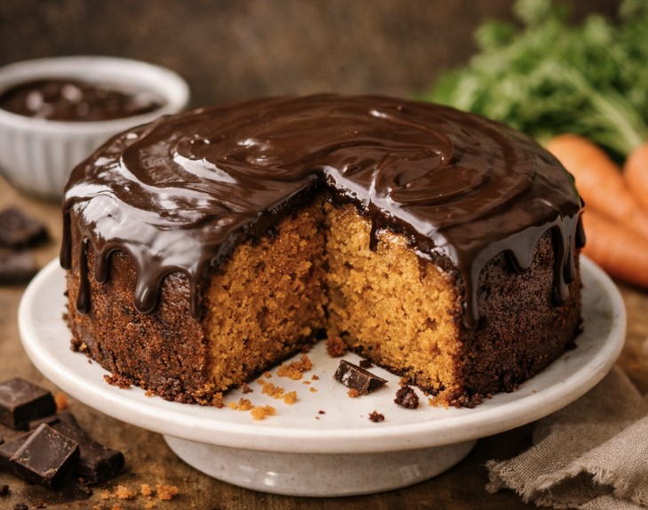 Gâteau à la Carotte avec Glaçage Brigadeiro